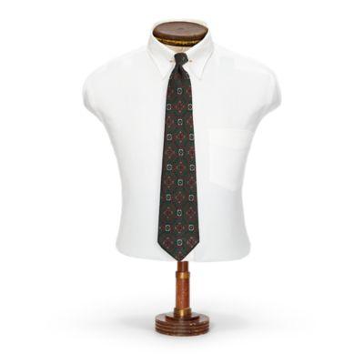 Ralph Lauren Handmade Print Wool Tie Forest Green/cream/red