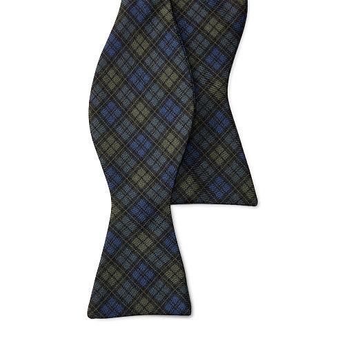 Polo Ralph Lauren Plaid Silk Twill Bow Tie Navy/green