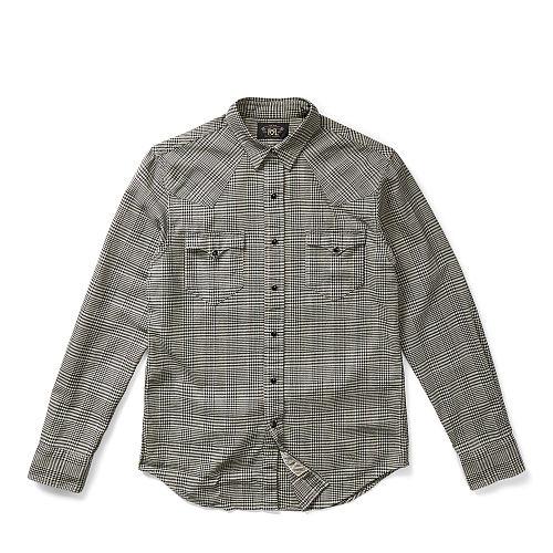 Ralph Lauren Rrl Plaid Cotton Western Shirt Rl 874 Cream Black