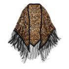Ralph Lauren Lauren Lupita Fringed Silk Shawl Black