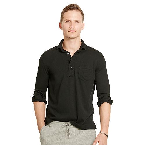 Polo Ralph Lauren Cotton Jersey Popover Polo Black