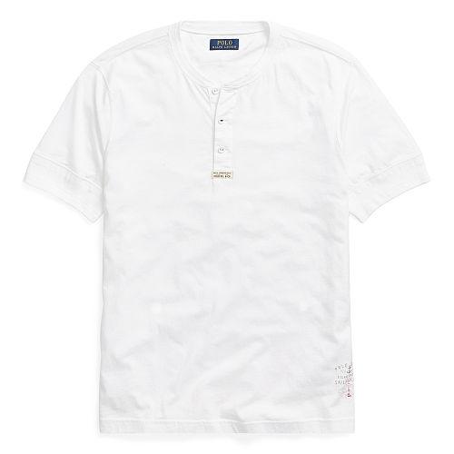 Polo Ralph Lauren Cotton Jersey Henley Shirt White