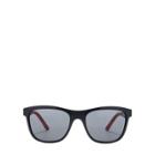 Ralph Lauren Rubberized Square Sunglasses Shiny Black