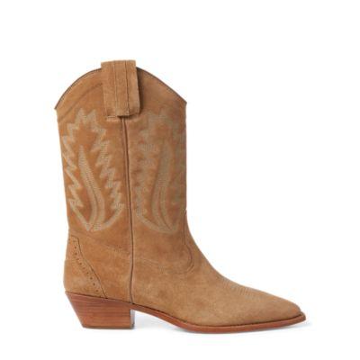 Ralph Lauren Maila Cowboy Boot Bisque