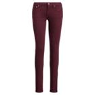 Ralph Lauren Tompkins Sateen Skinny Jean Vintage Burgundy