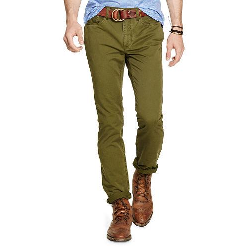 Polo Ralph Lauren Varick Slim Straight Pant Fall Olive