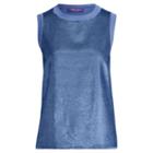 Ralph Lauren Sequined Sleeveless Sweater Sky Blue