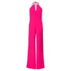 Polo Ralph Lauren Crepe Keyhole Jumpsuit Shocking Pink