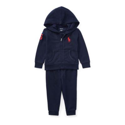Ralph Lauren Fleece Hoodie & Pant Set Hunter Navy 6m