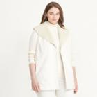 Ralph Lauren Lauren Woman Shawl-collar Vest Antique Ivory