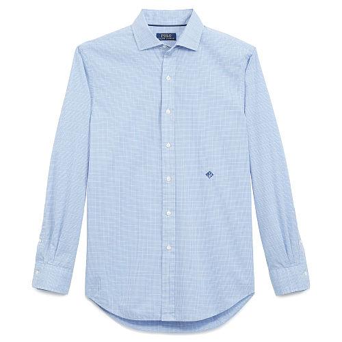 Polo Ralph Lauren Standard Fit Cotton Shirt Ocean Blue/white