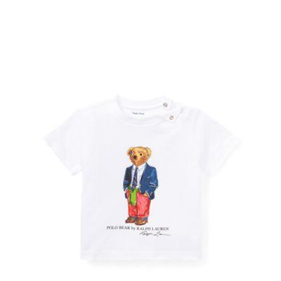 Ralph Lauren Preppy Bear Cotton T-shirt White 6m