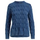 Polo Ralph Lauren Boxy Cable Cotton Sweater Indigo