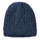 Polo Ralph Lauren Aran-knit Merino-blend Hat Indigo Donegal