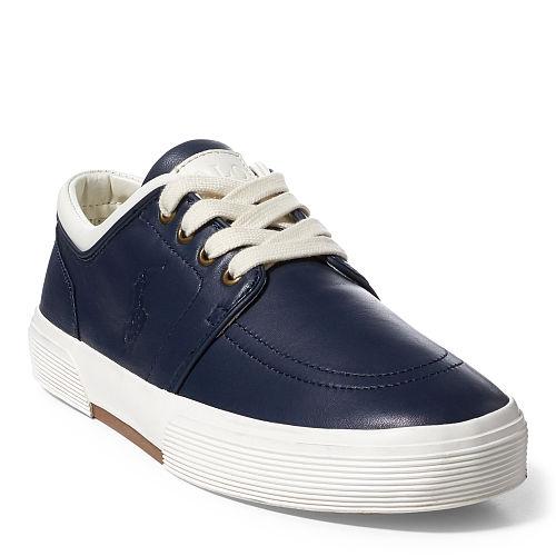 Polo Ralph Lauren Faxon Nappa Leather Sneaker Newport Navy