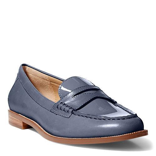 Ralph Lauren Lauren Barrett Patent Leather Loafer Modern Navy