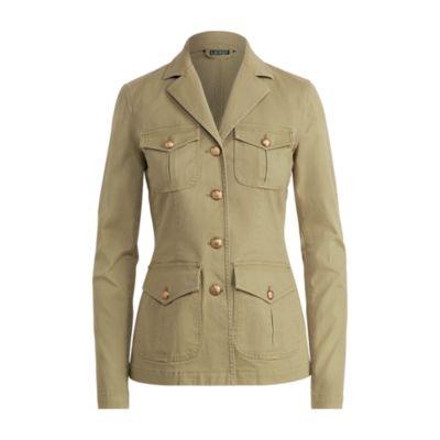 Ralph Lauren Boxy Cotton Canvas Jacket Autumn Sage 10p