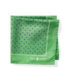 Ralph Lauren Neat Silk Twill Pocket Square Green