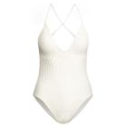 Ralph Lauren Crochet-overlay One-piece Cream