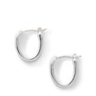 Ralph Lauren Oval Hoop Earring Silver