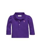 Ralph Lauren Cotton Long-sleeve Polo Shirt Purple 24m