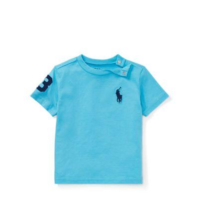 Ralph Lauren Cotton Jersey Crewneck T-shirt Margie Blue 3m