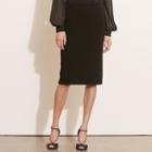 Ralph Lauren Lauren Petite Rib-knit Merino Skirt Black