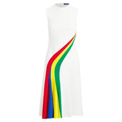 Ralph Lauren Celesse Crepe Cady Dress Linen White