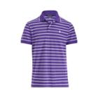 Ralph Lauren Custom Slim Performance Polo Purple/white/steel Hthr