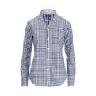 Ralph Lauren Slim Fit Gingham Poplin Shirt 566f Navy/white