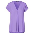 Ralph Lauren Lauren Georgette Short-sleeve Top Deep Lilac