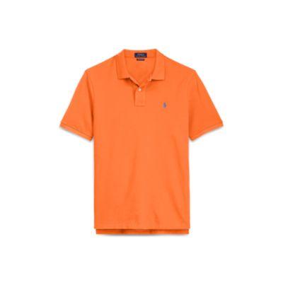 Ralph Lauren Custom Slim Fit Mesh Polo Resort Orange/blue Pp