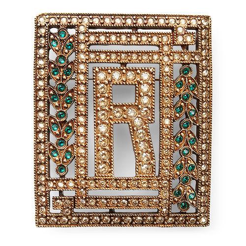Ralph Lauren R Crystal Brooch