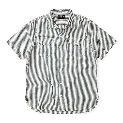 Ralph Lauren Rrl Striped Cotton-linen Shirt Rl 884 Cream Indigo