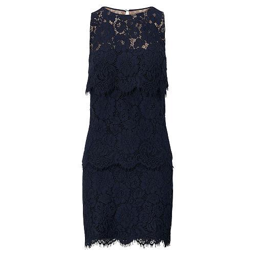 Ralph Lauren Lauren Tiered Lace Dress Lighthouse Navy