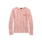 Ralph Lauren Striped Long-sleeve T-shirt Tomato/deckwash White