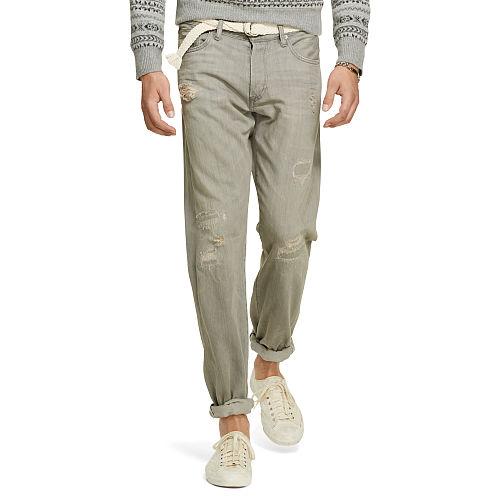 Polo Ralph Lauren Sullivan Slim-fit Jean Brennon Grey Repaired