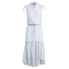 Ralph Lauren Button-down Drawstring Dress Blue/white