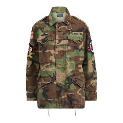 Ralph Lauren Camo Military Combat Jacket Camo Multi