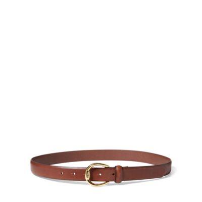 Ralph Lauren Bennington Leather Belt Tan