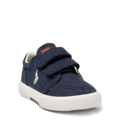 Ralph Lauren Faxon Ii Canvas Ez Sneaker Navy Heather Canvas
