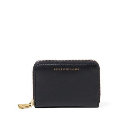 Ralph Lauren Leather Small Zip Wallet Black