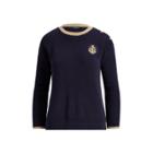Ralph Lauren Bullion-patch Cotton Sweater Navy/gold