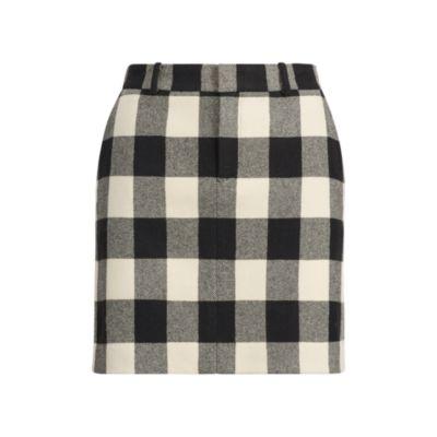 Ralph Lauren Bennett Checked Skirt Black/cream