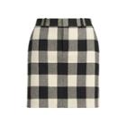 Ralph Lauren Bennett Checked Skirt Black/cream