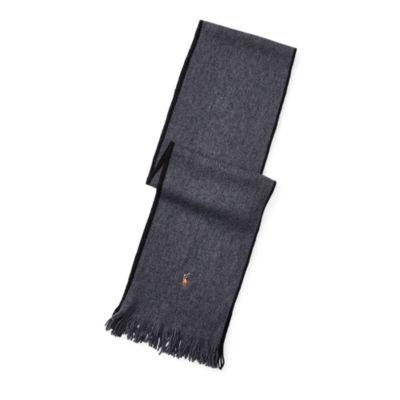 Ralph Lauren Merino Wool Scarf Charcoal Marl