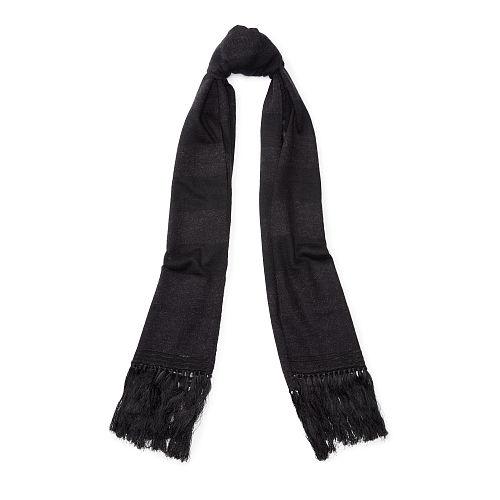 Ralph Lauren Lauren Felted Rugby-striped Scarf Black