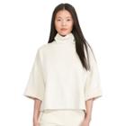 Polo Ralph Lauren Leather-trim Boxy Turtleneck Essex Cream
