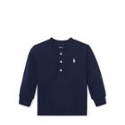 Ralph Lauren Cotton Mesh Henley Shirt French Navy 24m