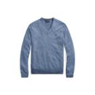 Ralph Lauren Merino Wool V-neck Sweater Supply Blue Heather